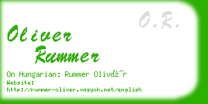 oliver rummer business card